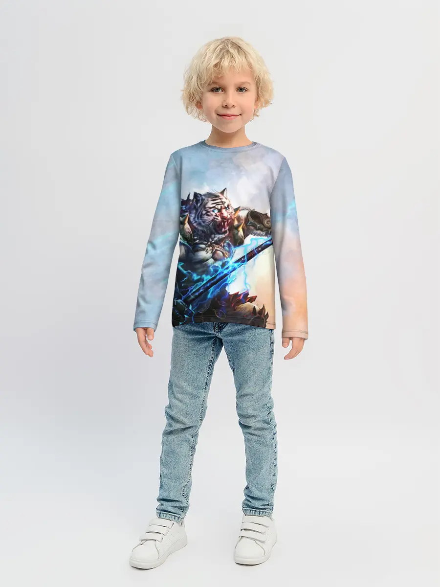 Детский лонгслив / Warrior Zoomorph