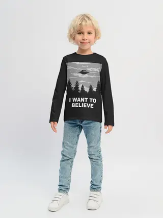 Детский лонгслив / I want to believe