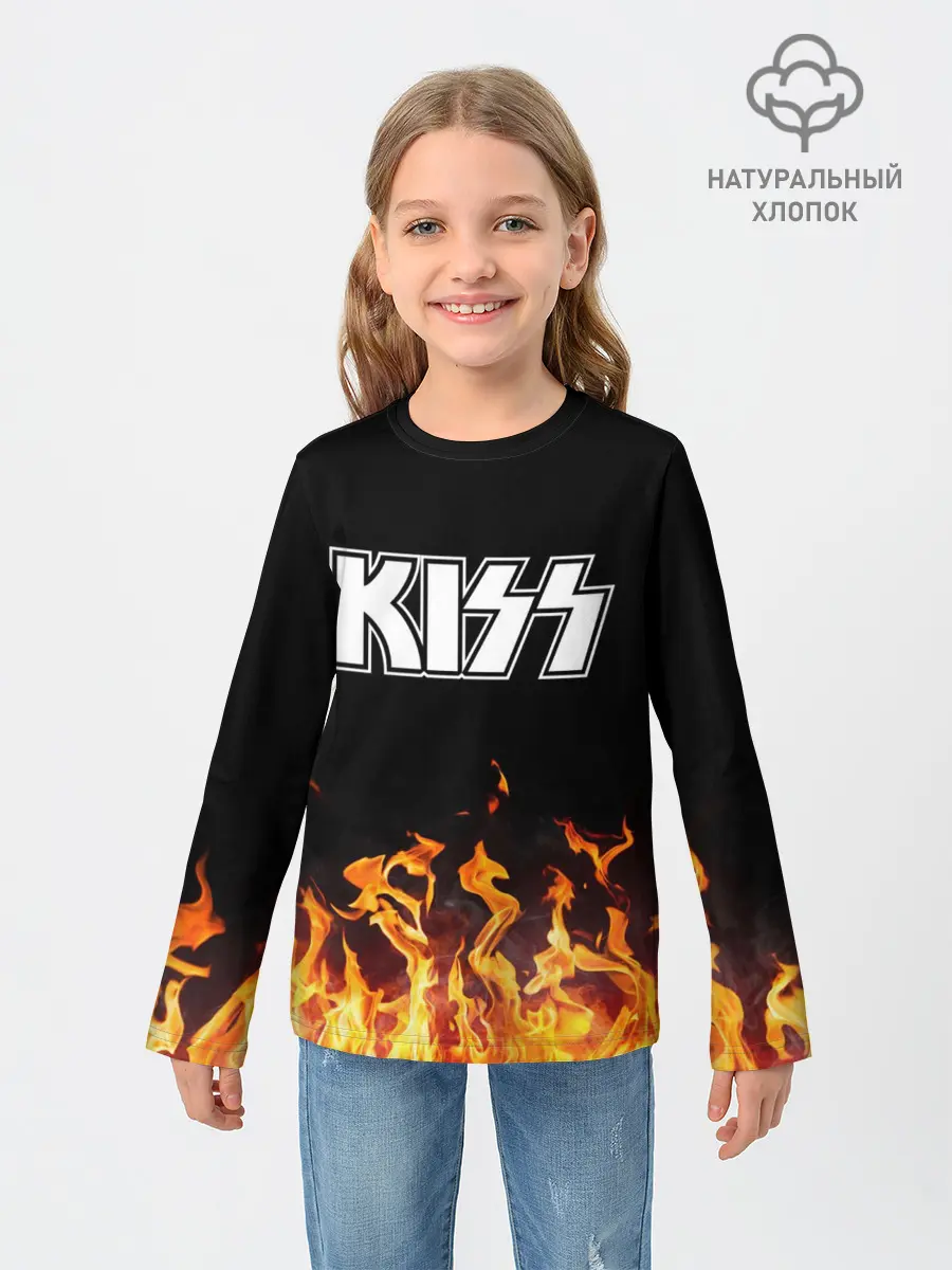 Детский лонгслив / Kiss