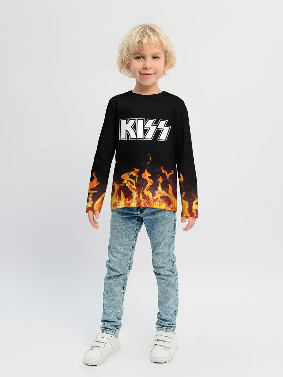 Детский лонгслив / Kiss