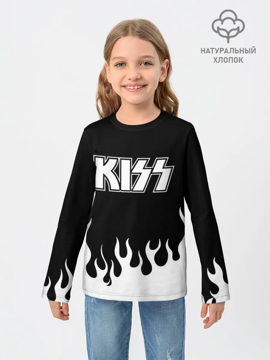 Детский лонгслив / Kiss
