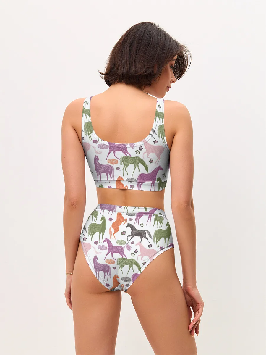 Женские топ и трусы / лошадки