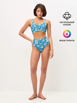 Женские топ и трусы / Собачки