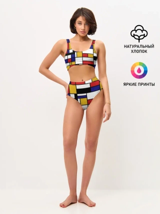 Женские топ и трусы / Color blocking