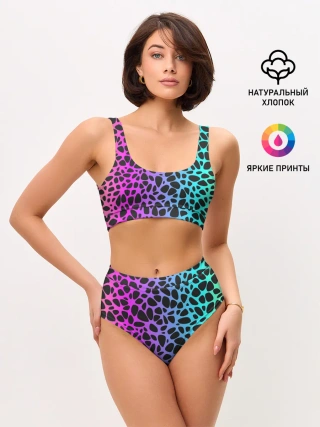 Женские топ и трусы / Неоновый градиент