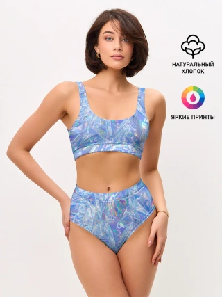 Женские топ и трусы / 3d ice glitch