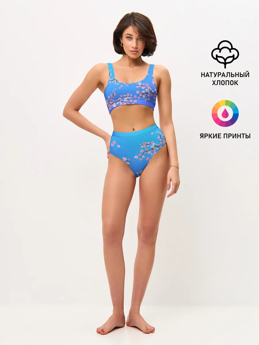 Женские топ и трусы / Цветы сакуры