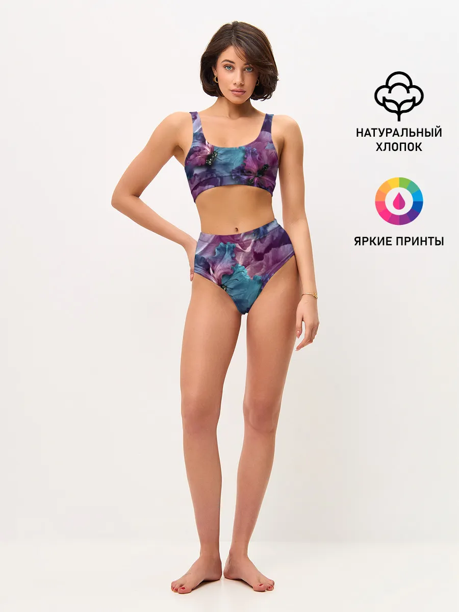Женские топ и трусы / Цветы