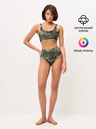 Женские топ и трусы / Камуфляж Land Rover