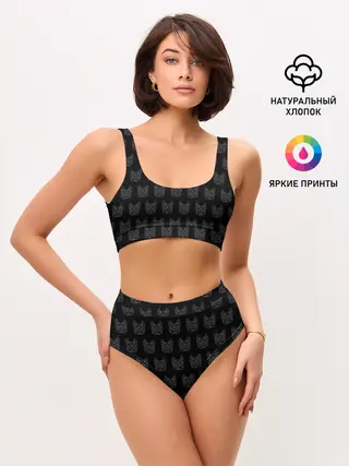 Женские топ и трусы / Французский бульдог