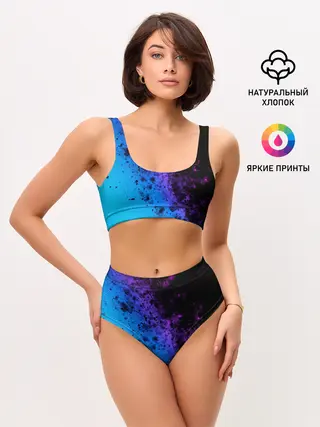 Женские топ и трусы / Неоновые Краски