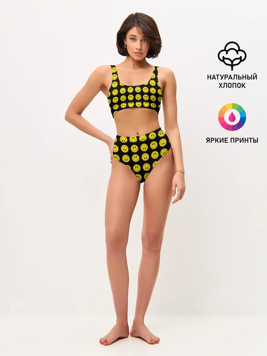 Женские топ и трусы / Смайлики