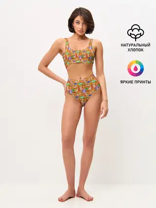 Женские топ и трусы / Йога