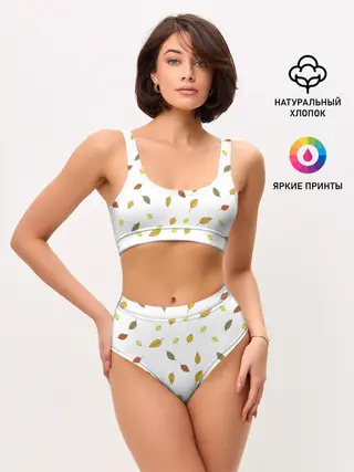 Женские топ и трусы / Листопад