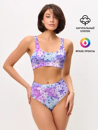 Женские топ и трусы / СИРЕНЬ | ЦВЕТЫ | LILAC
