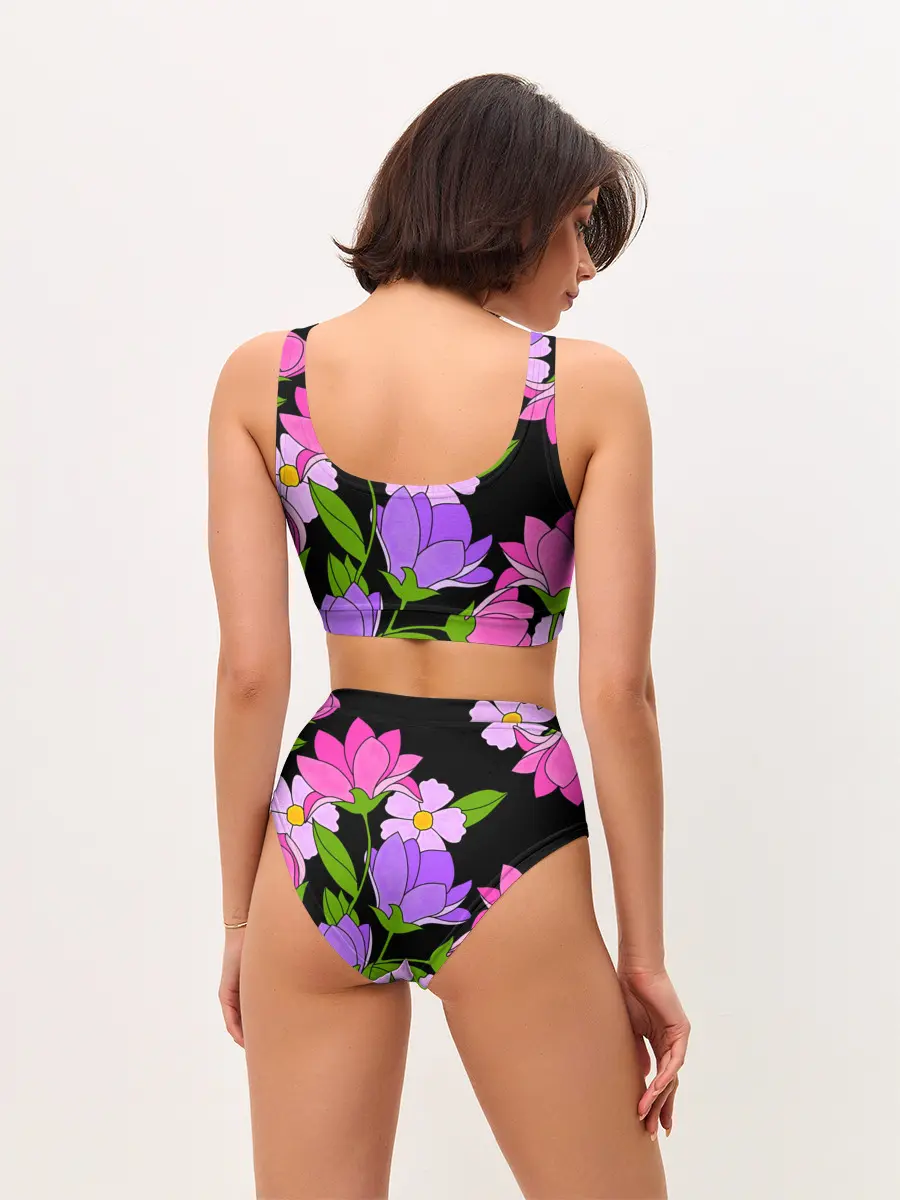 Женские топ и трусы / Ночные цветы