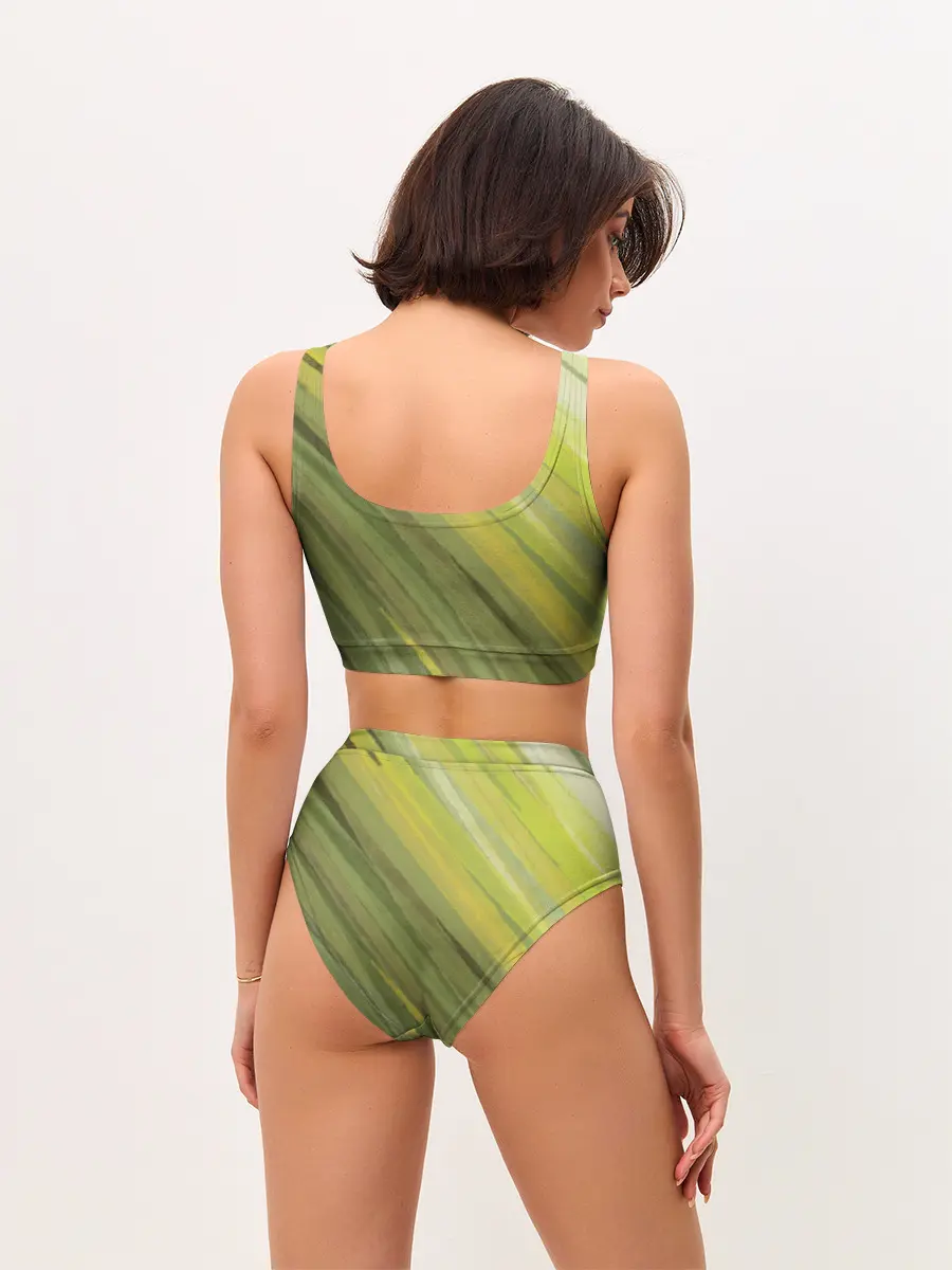 Женские топ и трусы / Акварельные линии