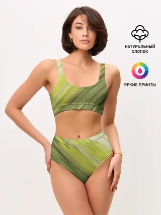 Женские топ и трусы / Акварельные линии