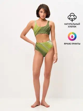 Женские топ и трусы / Акварельные линии