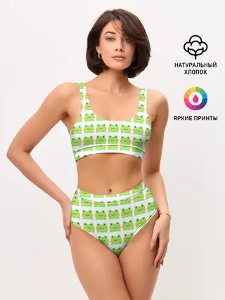 Женские топ и трусы / лягушка
