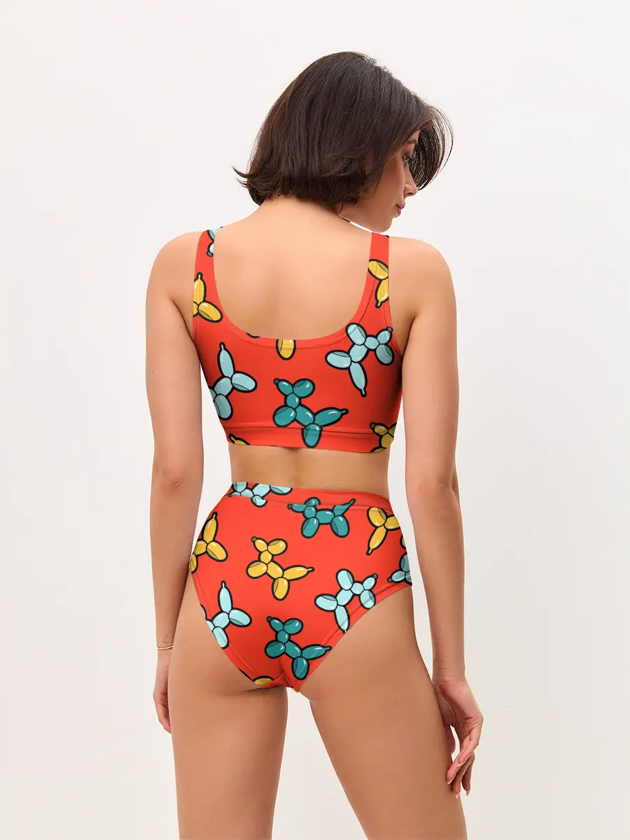 Женские топ и трусы / Собачки шарики