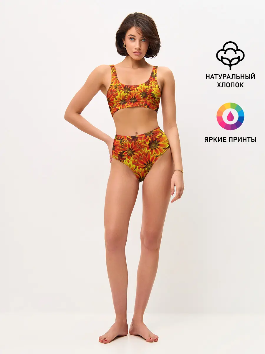 Женские топ и трусы / ЦВЕТОЧНЫЙ ОРНАМЕНТ