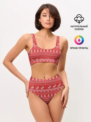 Женские топ и трусы / Русские народные узоры