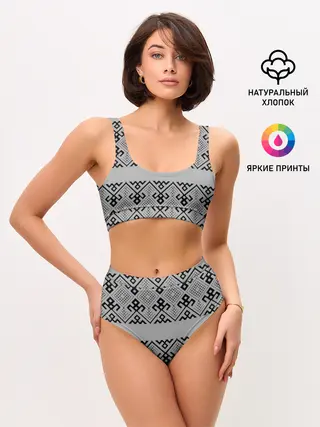Женские топ и трусы / Русские народные узоры