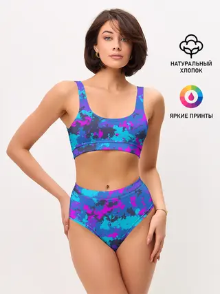 Женские топ и трусы / Неоновые краски