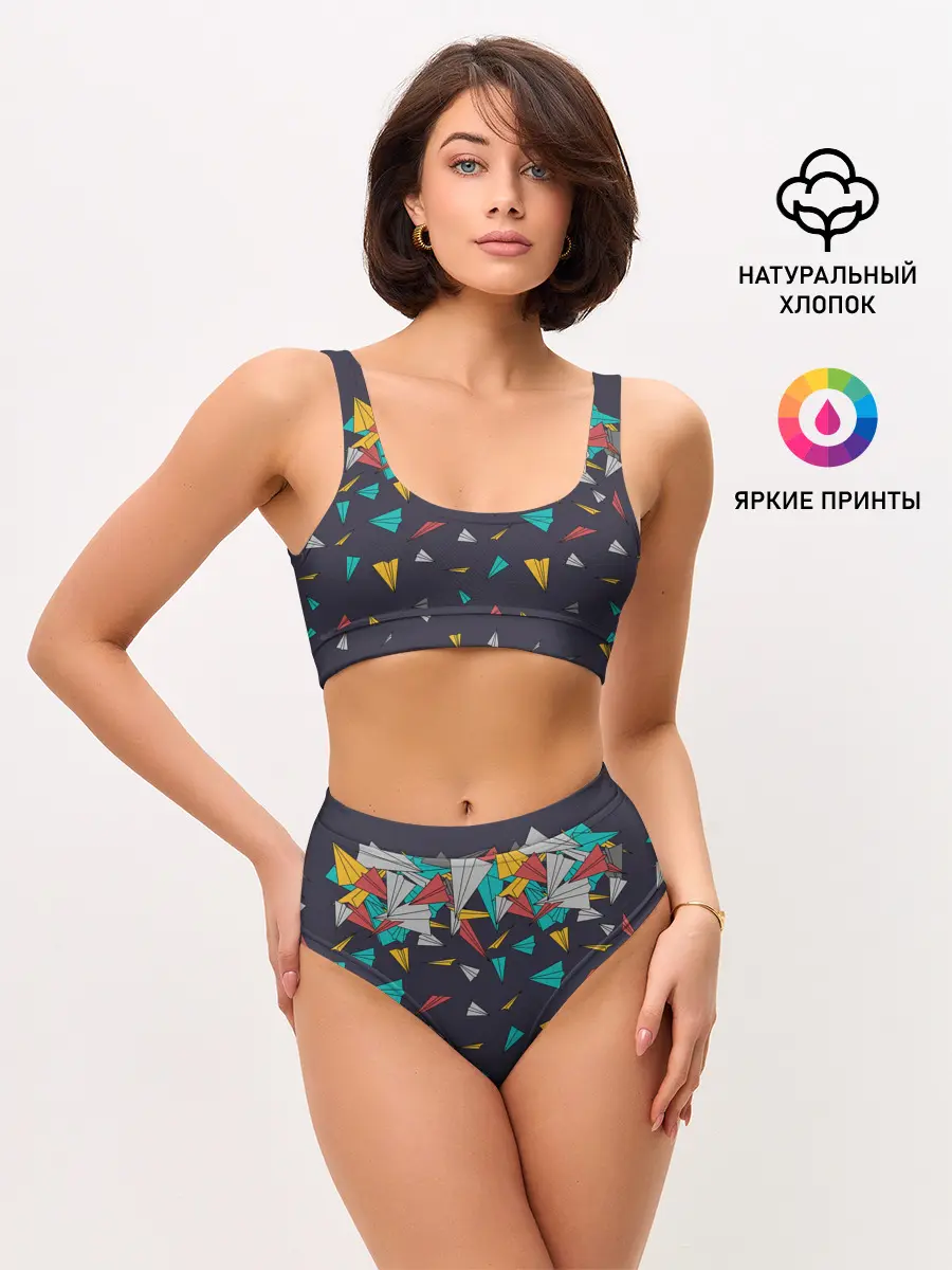 Женские топ и трусы / Самолётики