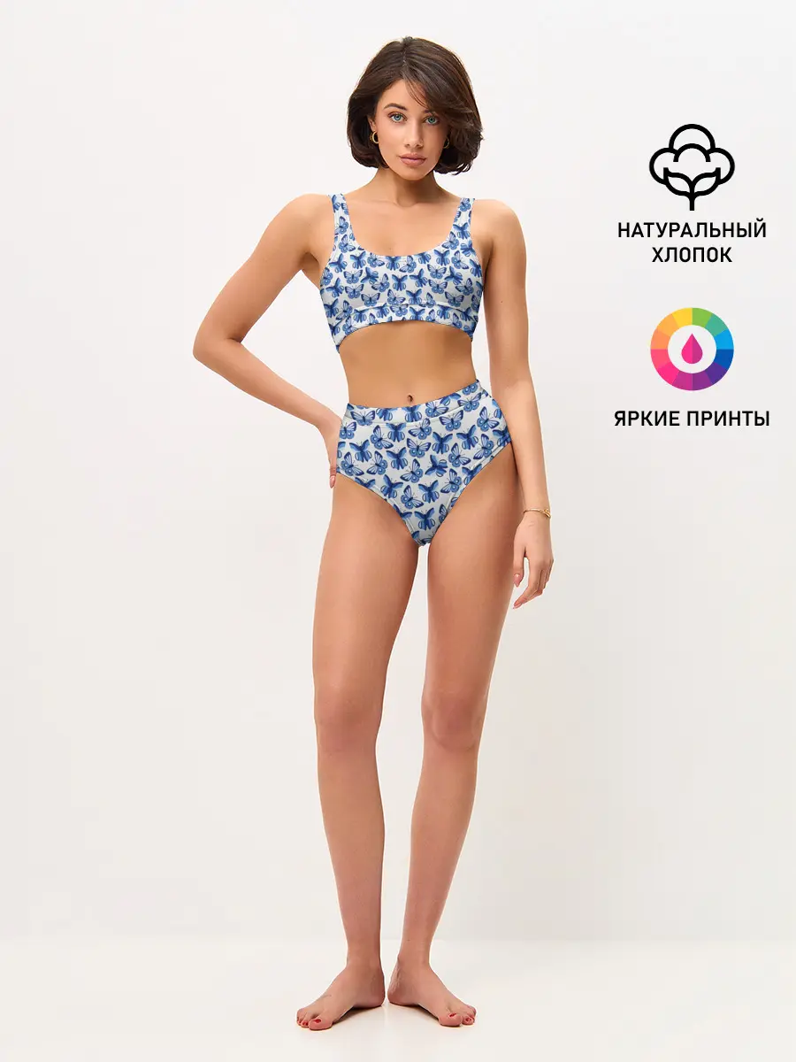 Женские топ и трусы / Бабочки / Butterflies