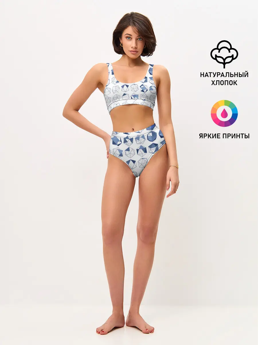 Женские топ и трусы / Геометрические фигуры