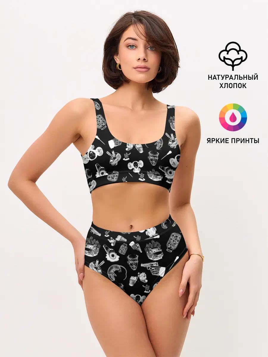 Женские топ и трусы / КРОВОСТОК ТАТУИРОВКИ