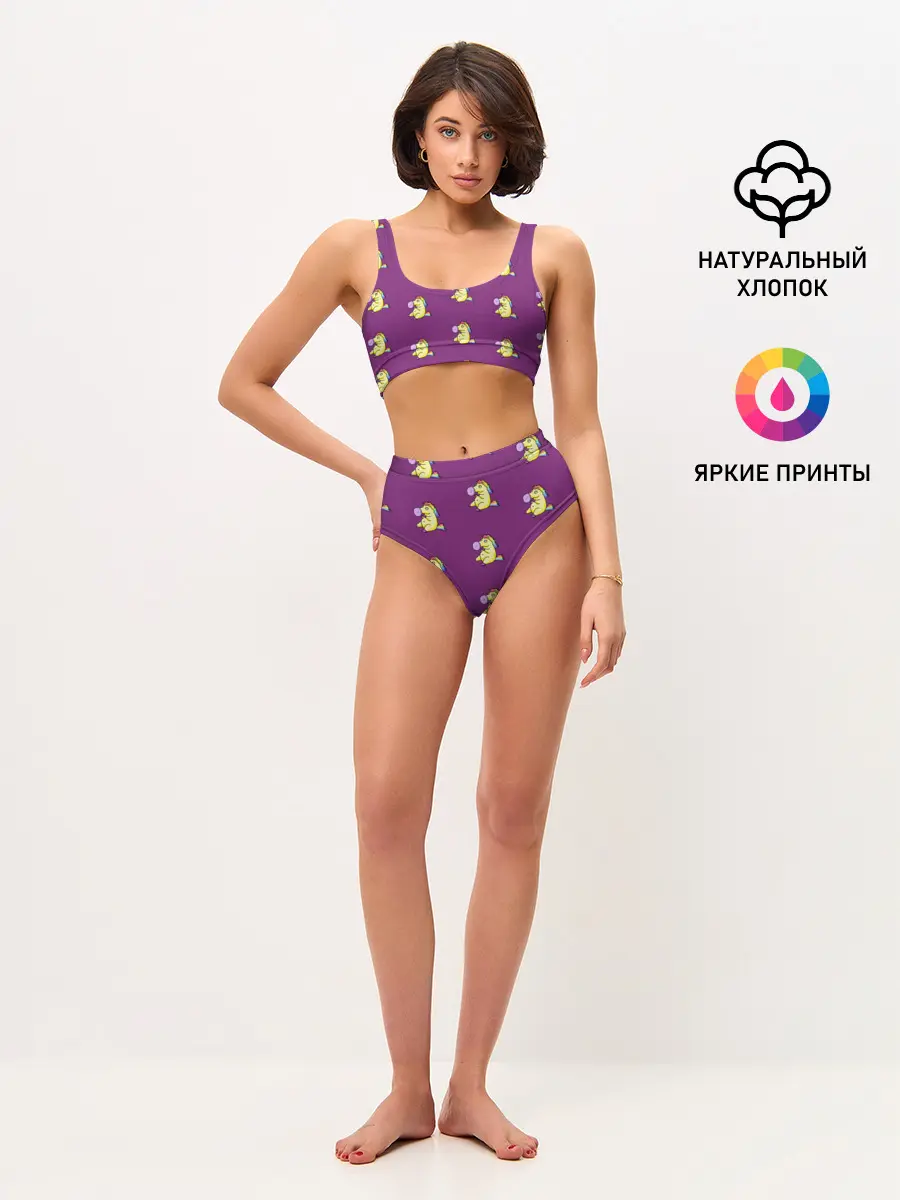 Женские топ и трусы / Фиолетовые пони