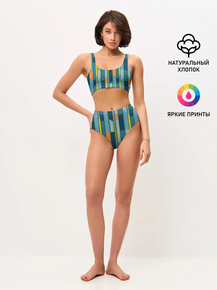 Женские топ и трусы / Абстракция в стиле модерн