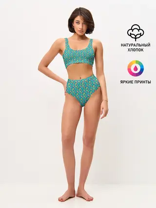 Женские топ и трусы / Летняя текстура