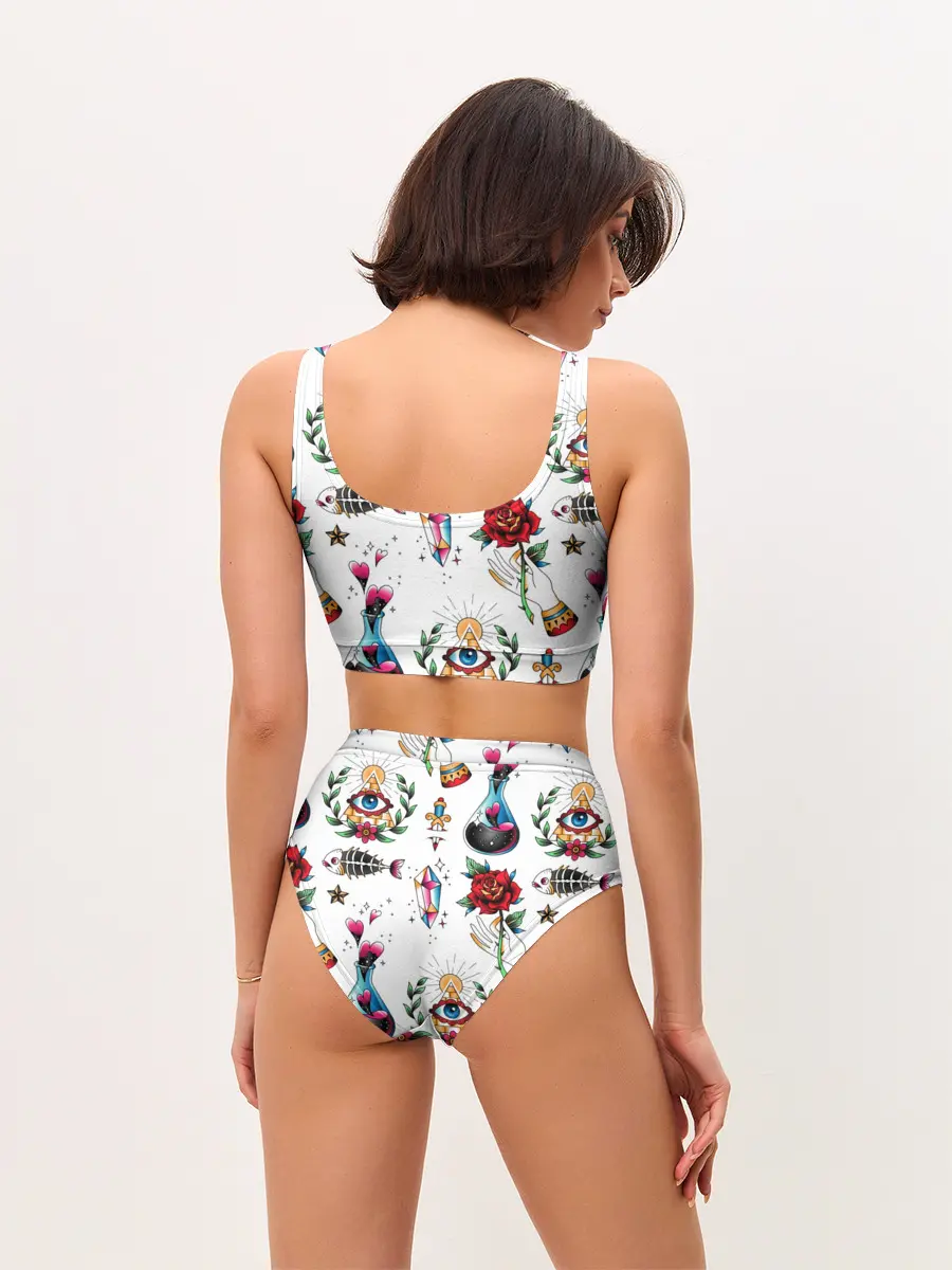 Женские топ и трусы / Old school tattoo