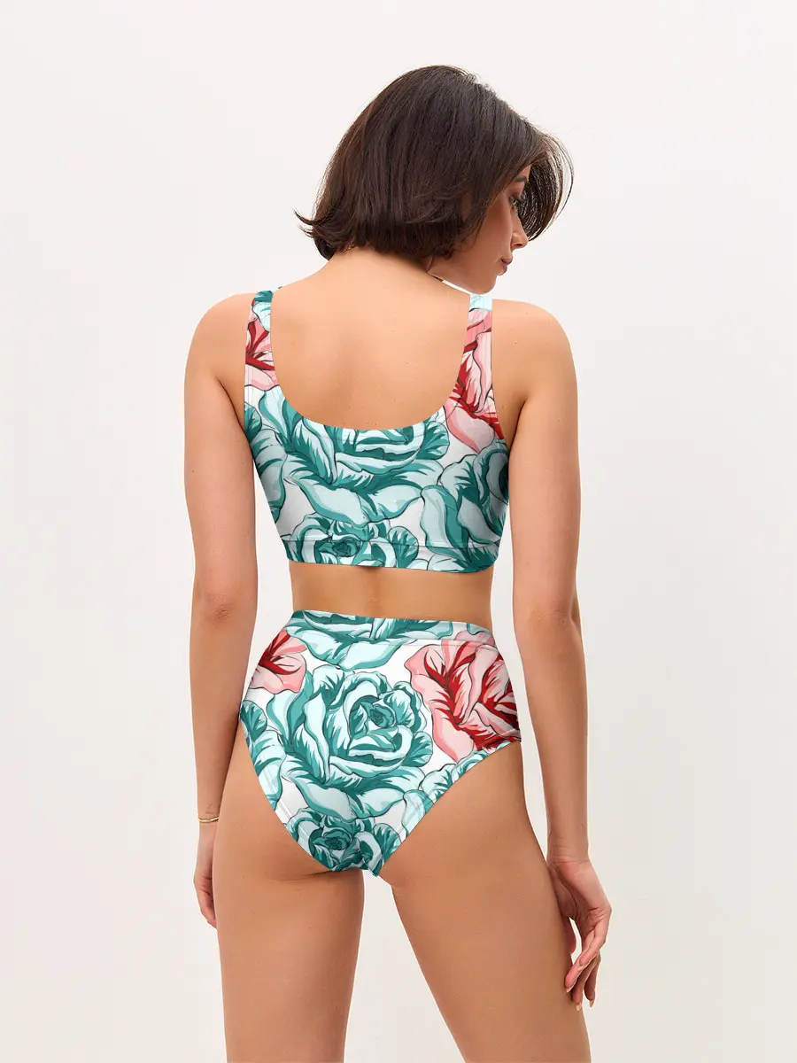 Женские топ и трусы / Розы