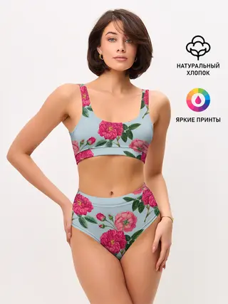 Женские топ и трусы / Чайная роза