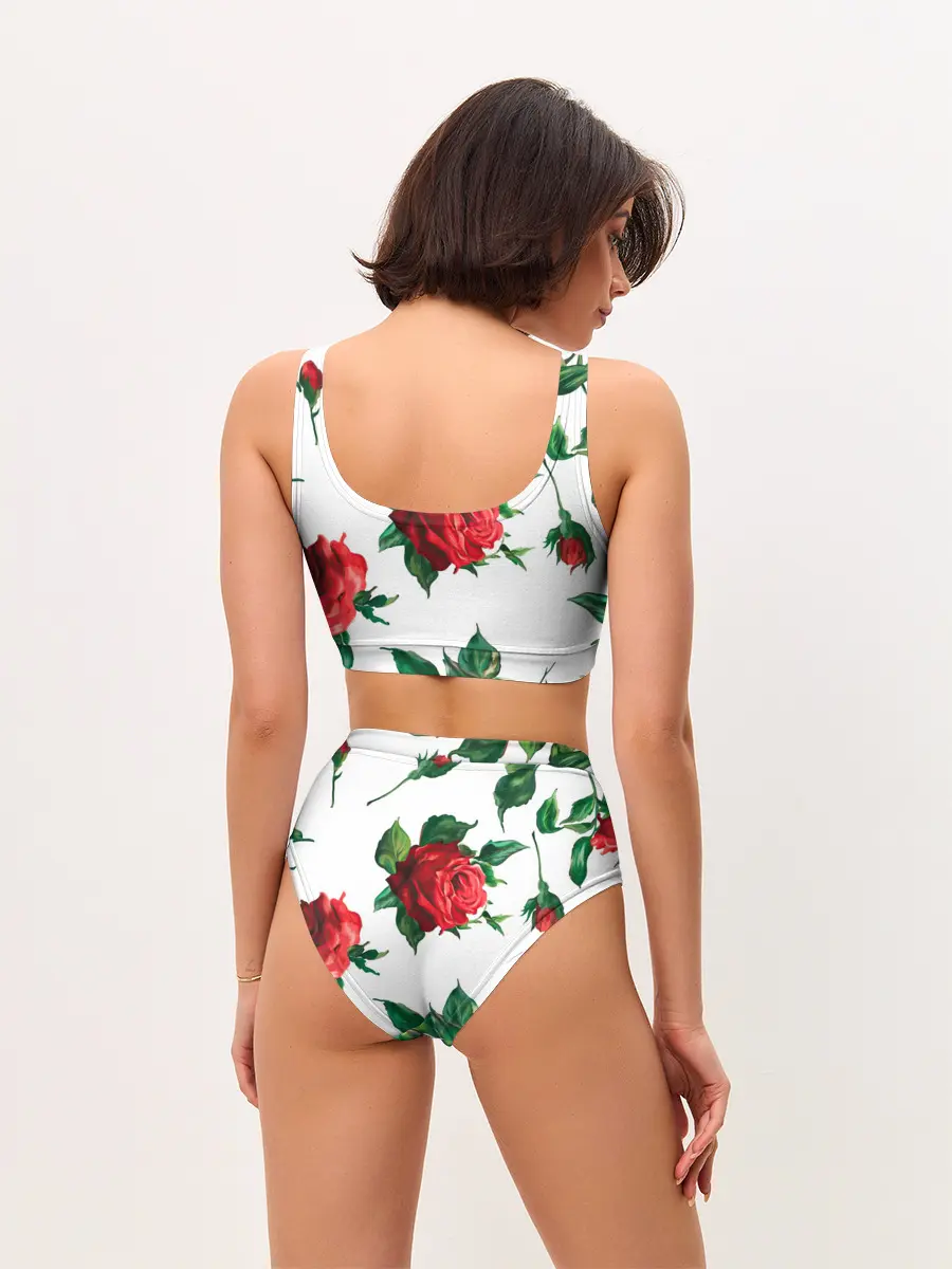 Женские топ и трусы / Розы