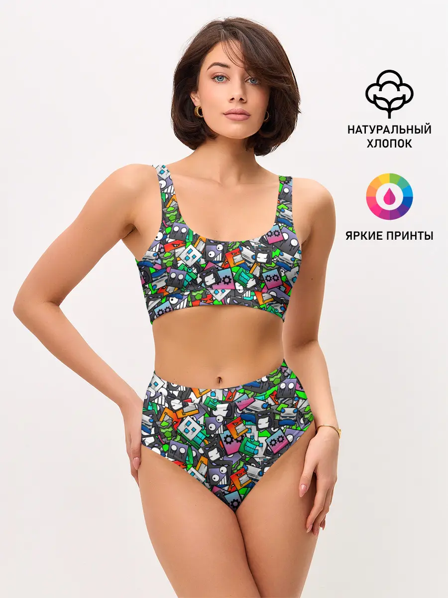 Женские топ и трусы / Geometry Dash | Pattern