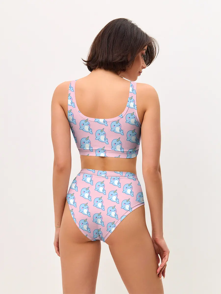 Женские топ и трусы / Дельфинчики | Единорожки