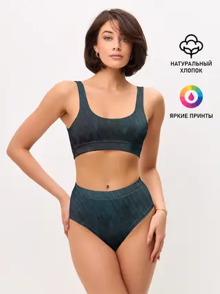 Женские топ и трусы / Dark Texture