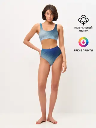 Женские топ и трусы / Текстура. Оттенки льда