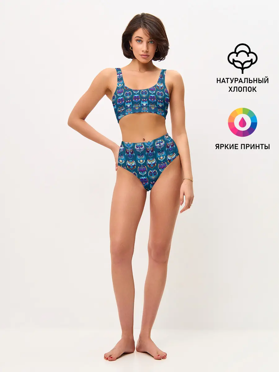 Женские топ и трусы / Совы