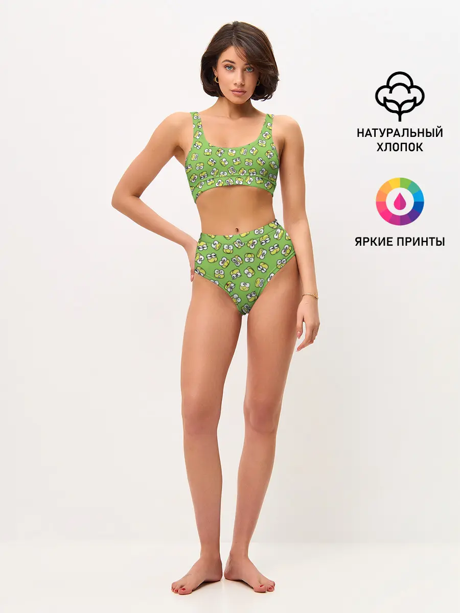 Женские топ и трусы / Смайлы Лягушки