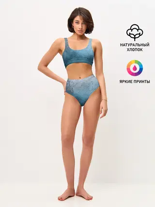 Женские топ и трусы / Blue Glass