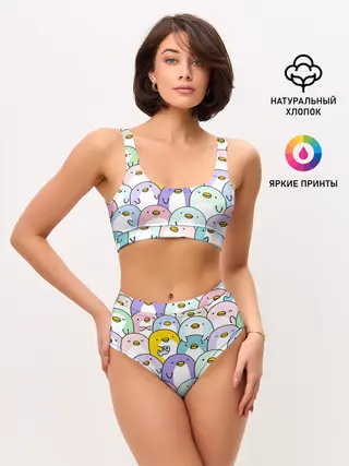 Женские топ и трусы / Пингвины