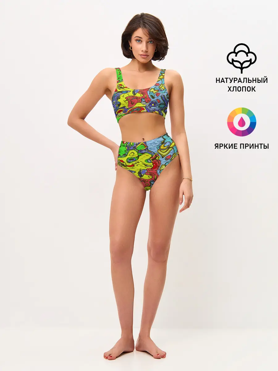 Женские топ и трусы / Multicolored