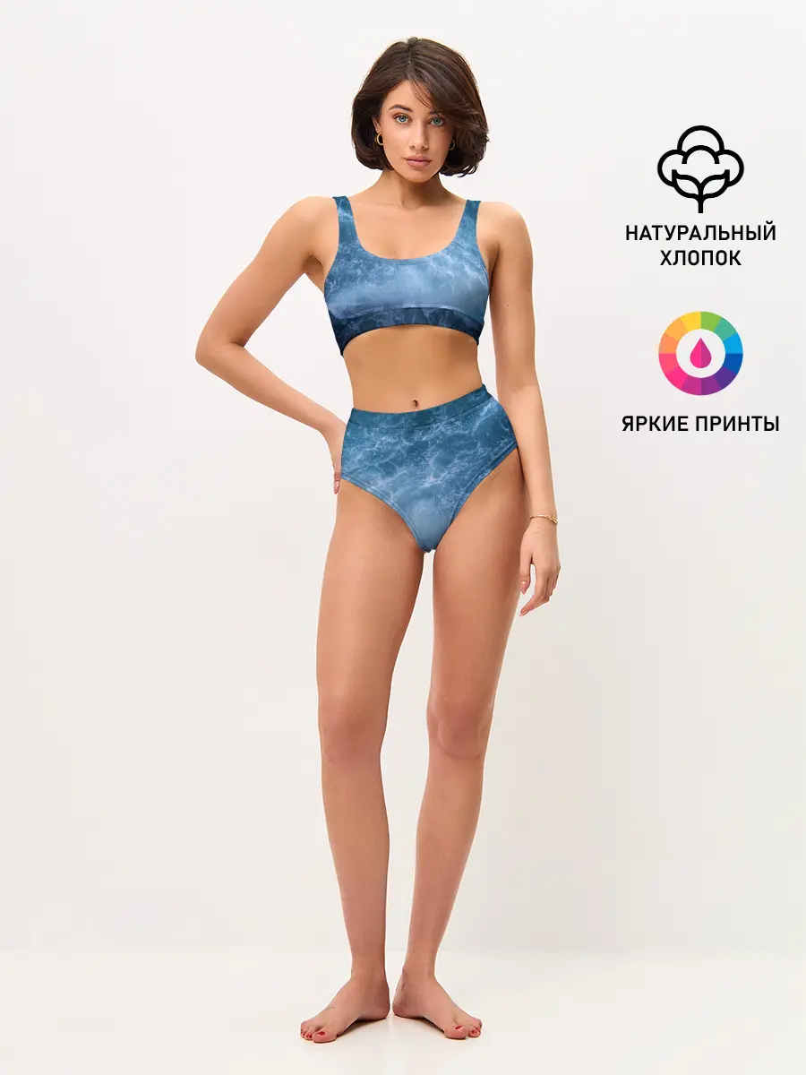Женские топ и трусы / океан